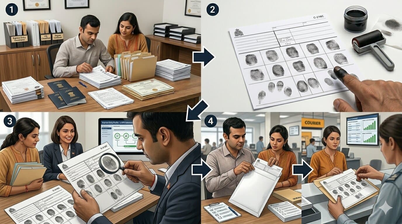 Express Entry Police Clearance Certificate — Complete Requirements for India Applicants (2025) — fingerprinting immigration guide by PCC Police Check India
